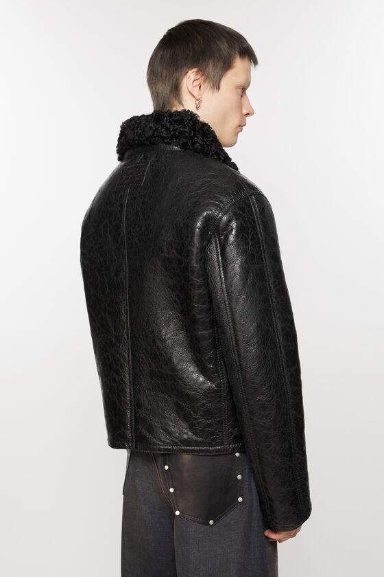 Leather shearling jacket Product Image