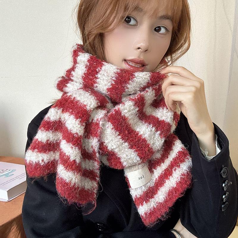 Striped Knit Scarf Product Image