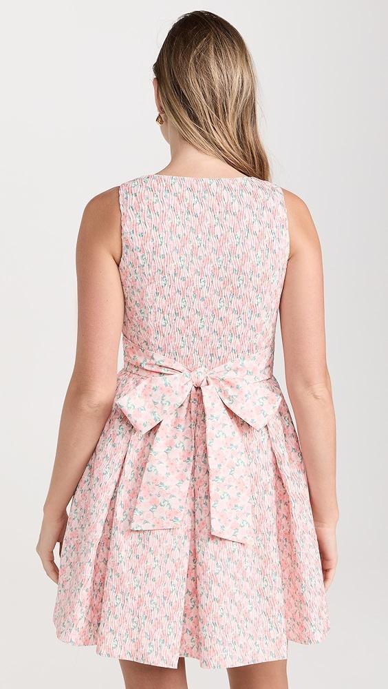 endless rose Floral Textured Bow Tie Mini Dress | Shopbop Product Image