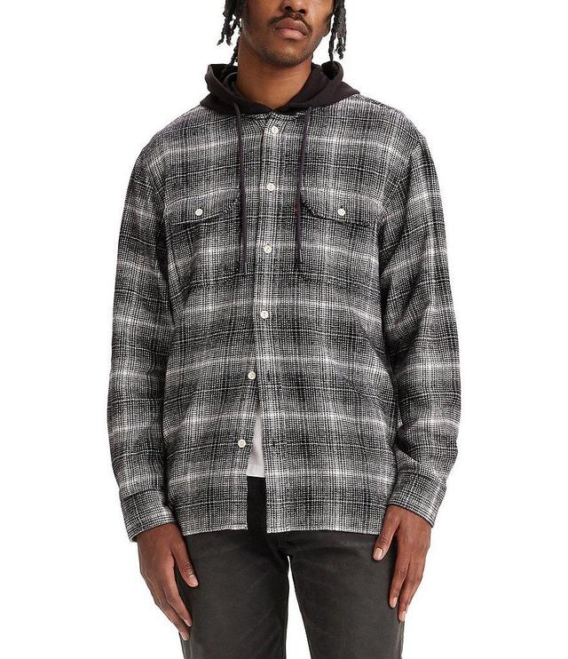 Levi's® Long Sleeve Plaid Hooded Worker Shirt Product Image