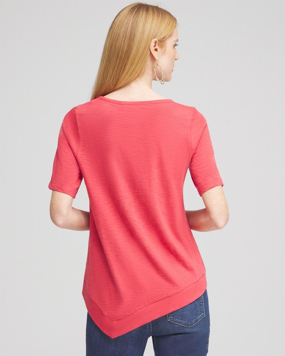 Asymmetrical Elbow Sleeve Tee Product Image