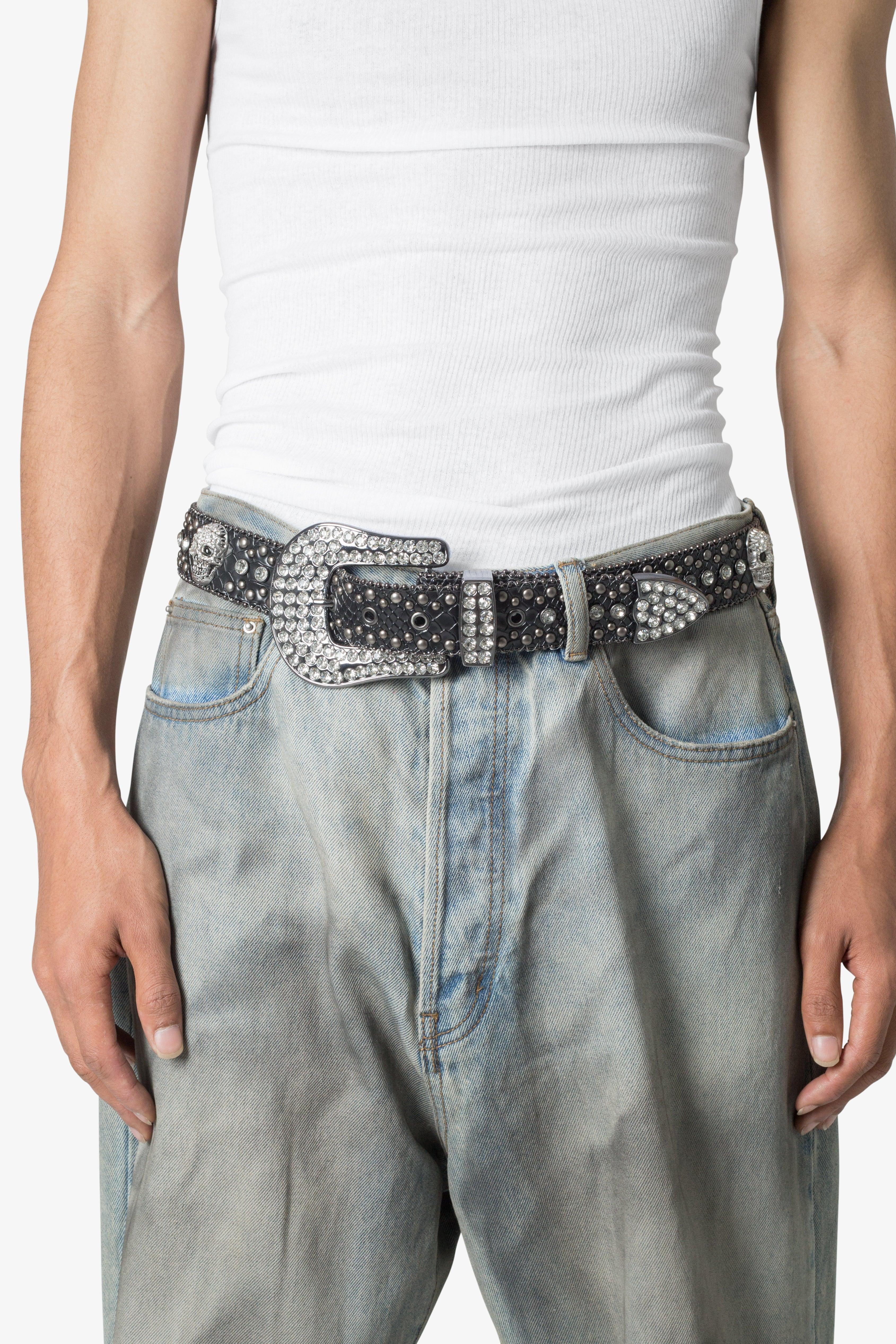 Studded Skull Belt - Black Product Image