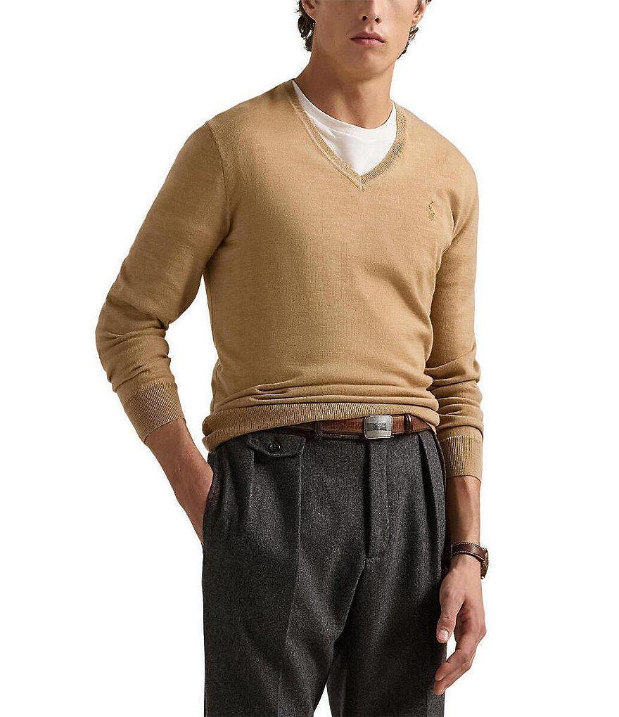 Polo Ralph Lauren Washable Wool V-Neck Sweater Product Image