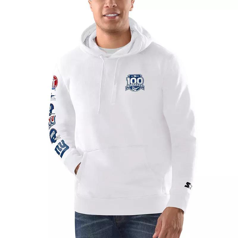 Mens Starter New York Giants 100th Season Pullover Hoodie Product Image