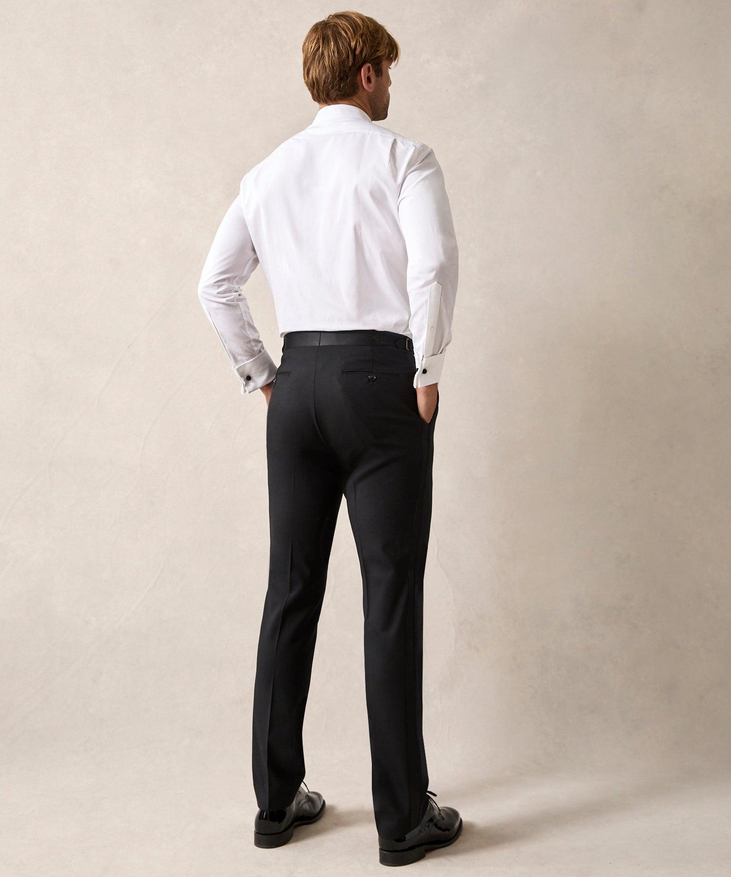 Italian Tuxedo Trouser in Black Product Image