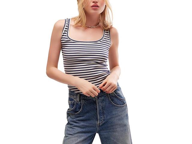 Free People Hummingbird Stripe (Indigo Combo) Women's Clothing Product Image