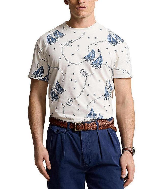 Polo Ralph Lauren Classic-Fit Nautical Print Short Sleeve T-Shirt Product Image