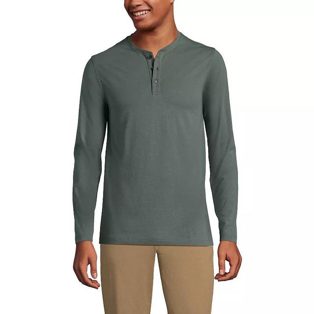 Mens Lands End Supima Jersey Henley Top Product Image