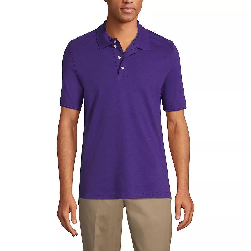 Mens Lands End Short Sleeve Interlock Polo Shirt Product Image