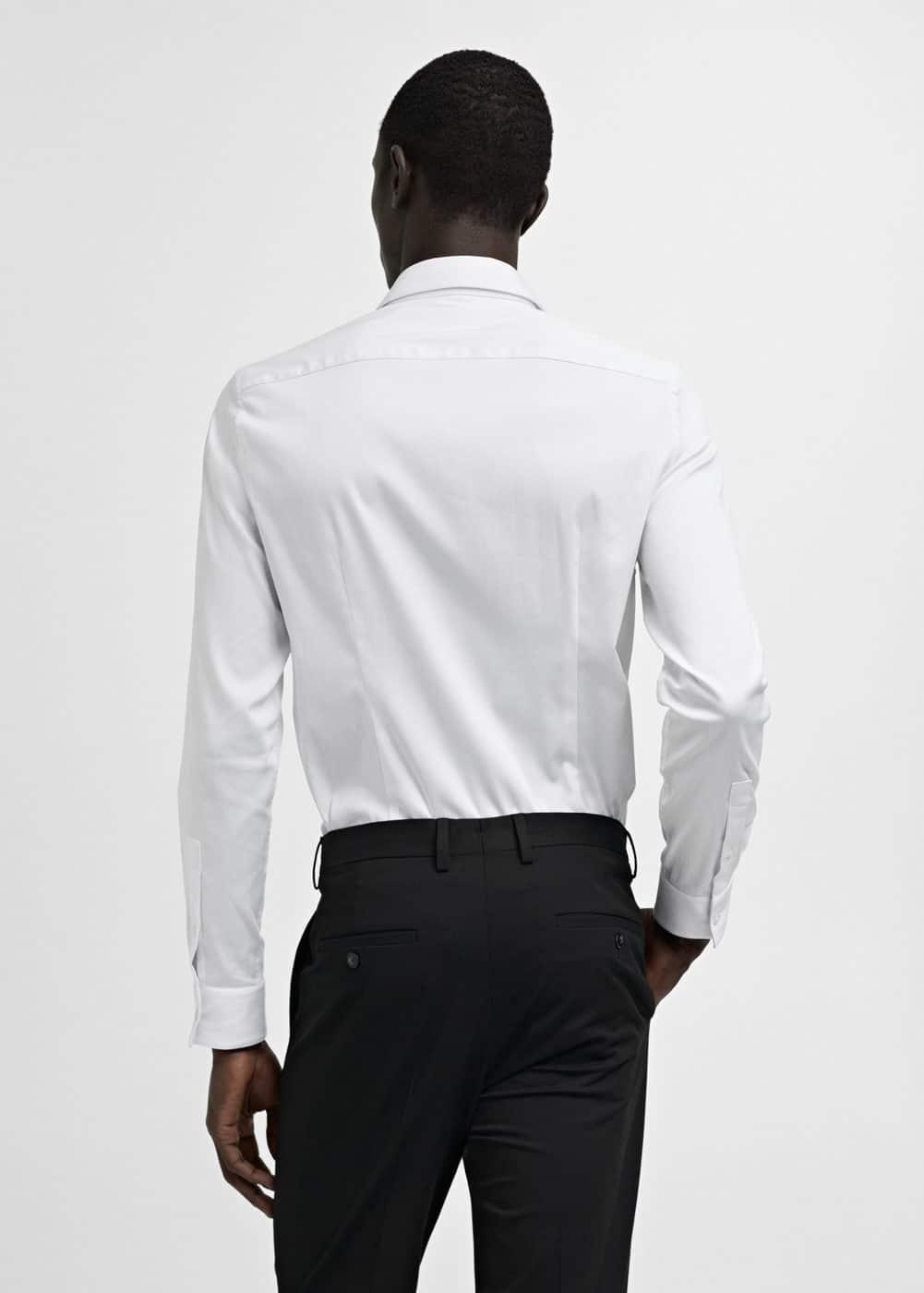 MANGO MAN - Super slim-fit poplin suit shirt whiteMen Product Image