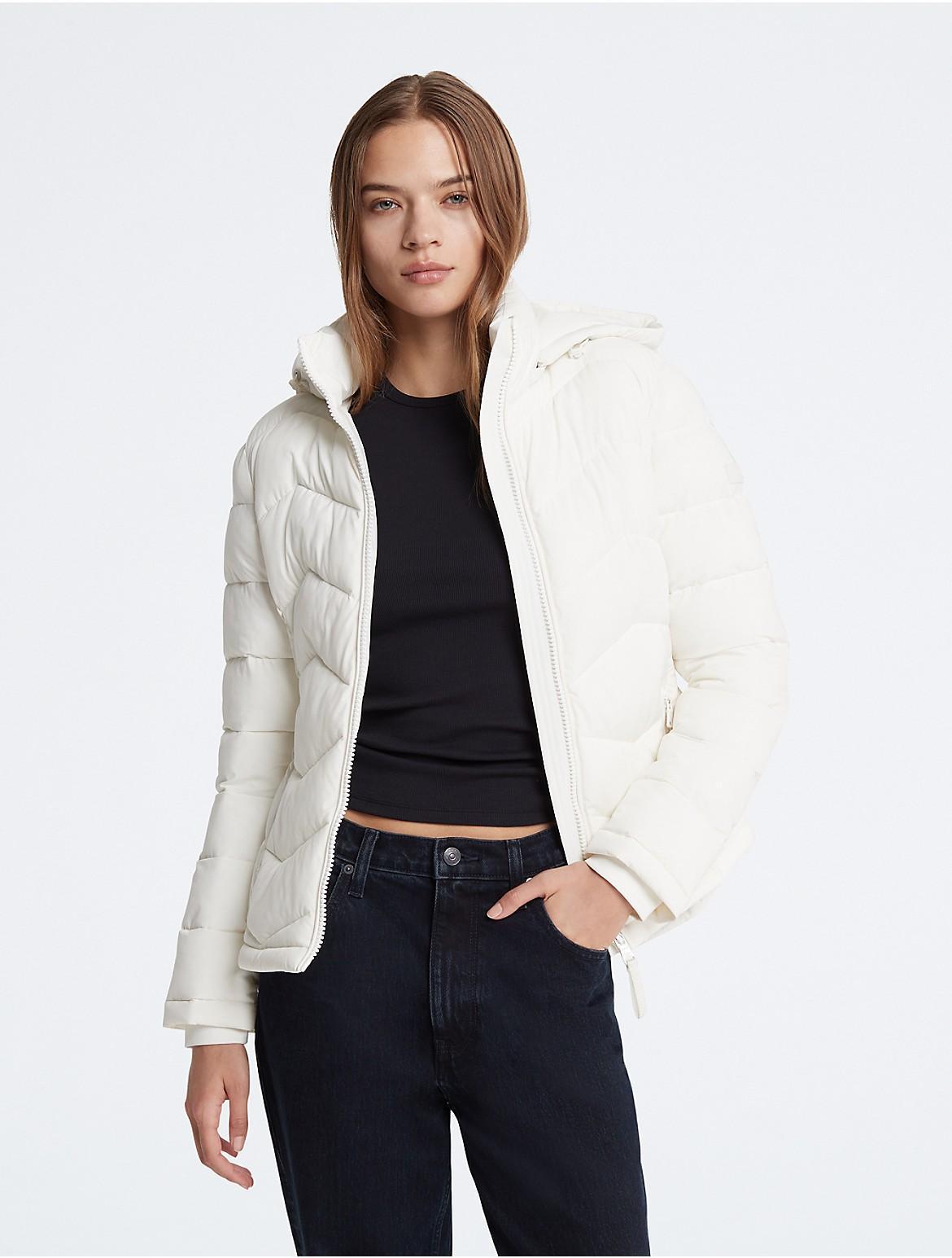 Calvin Klein Women's Stretch Puffer Jacket - Black - XXL Product Image