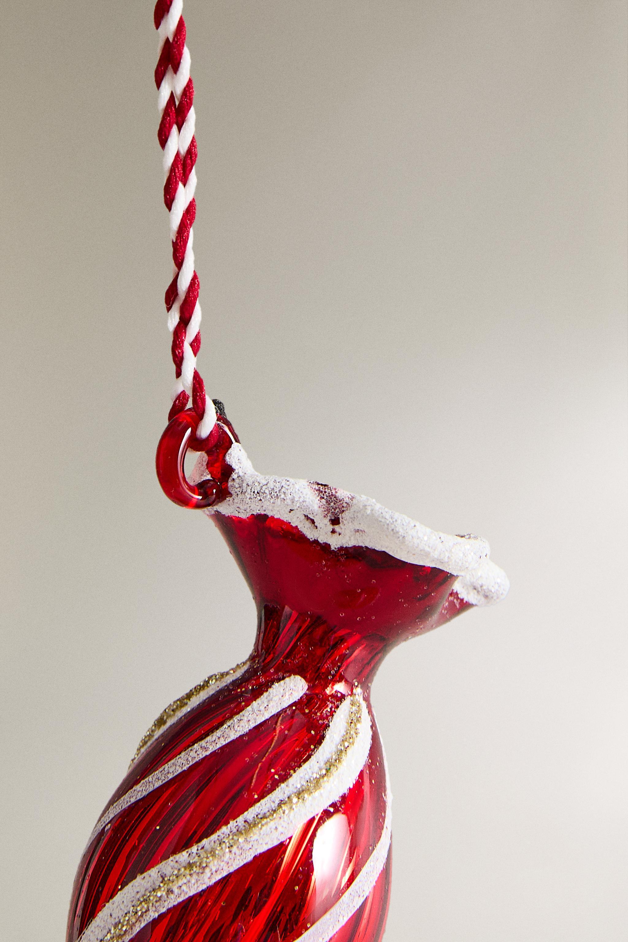 GLASS CANDY CHRISTMAS TREE ORNAMENT Product Image