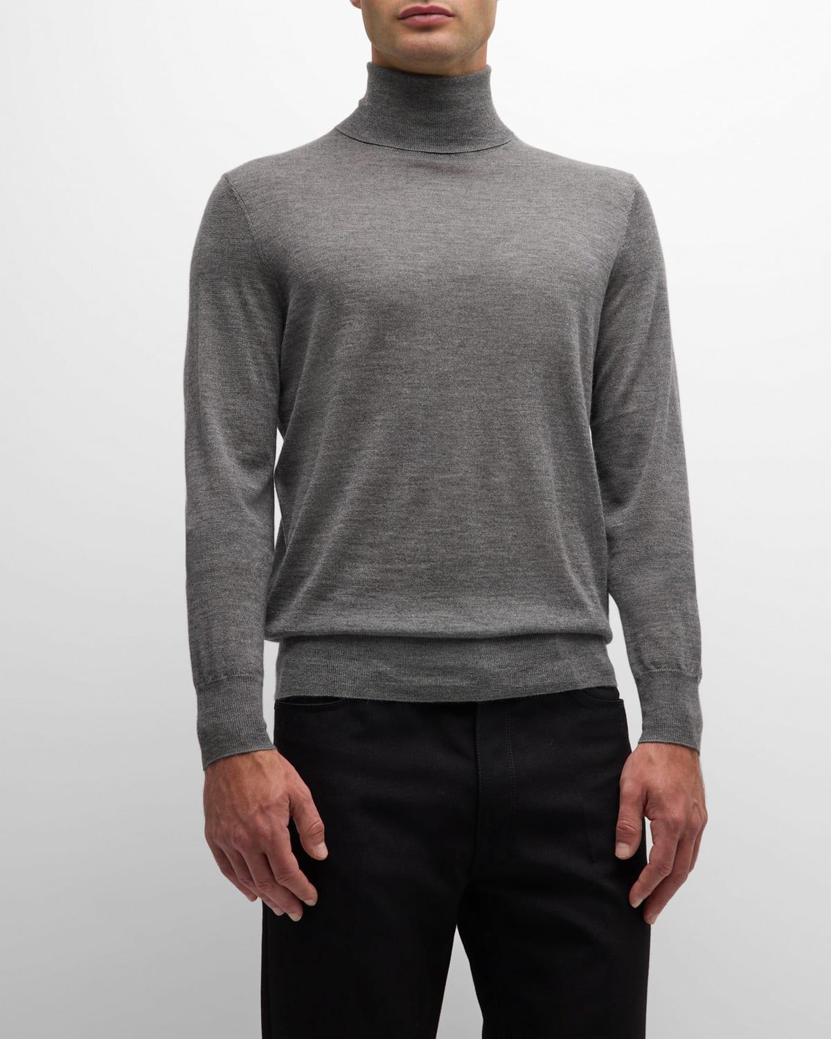 Mens Cashmere and Silk Turtleneck Sweater Product Image