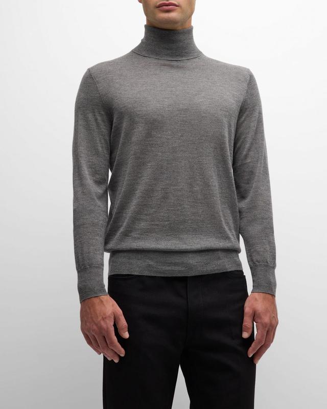 Men's Cashmere and Silk Turtleneck Sweater Product Image