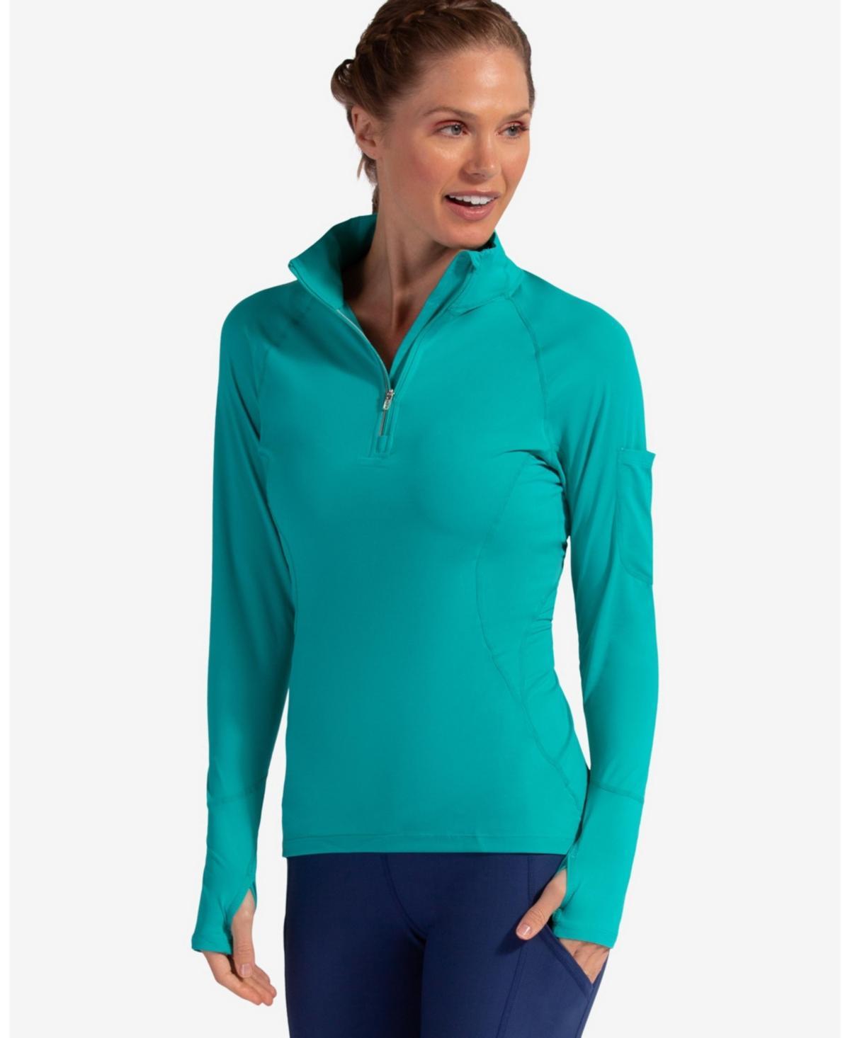 BloqUV Womens Upf 50+ Sun Protective Mock Zip Top Product Image