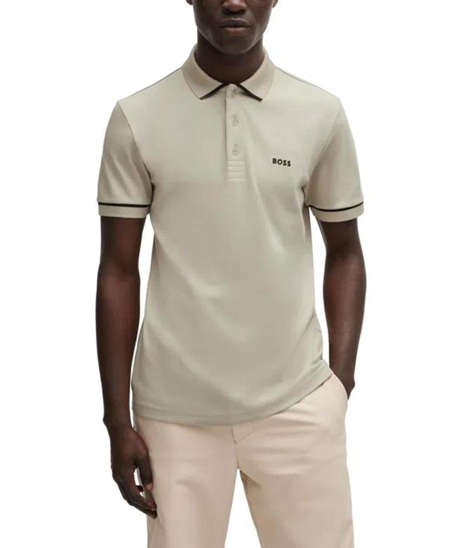 Boss by Hugo Boss Mens Contrast Trim Slim-Fit Polo Shirt Product Image