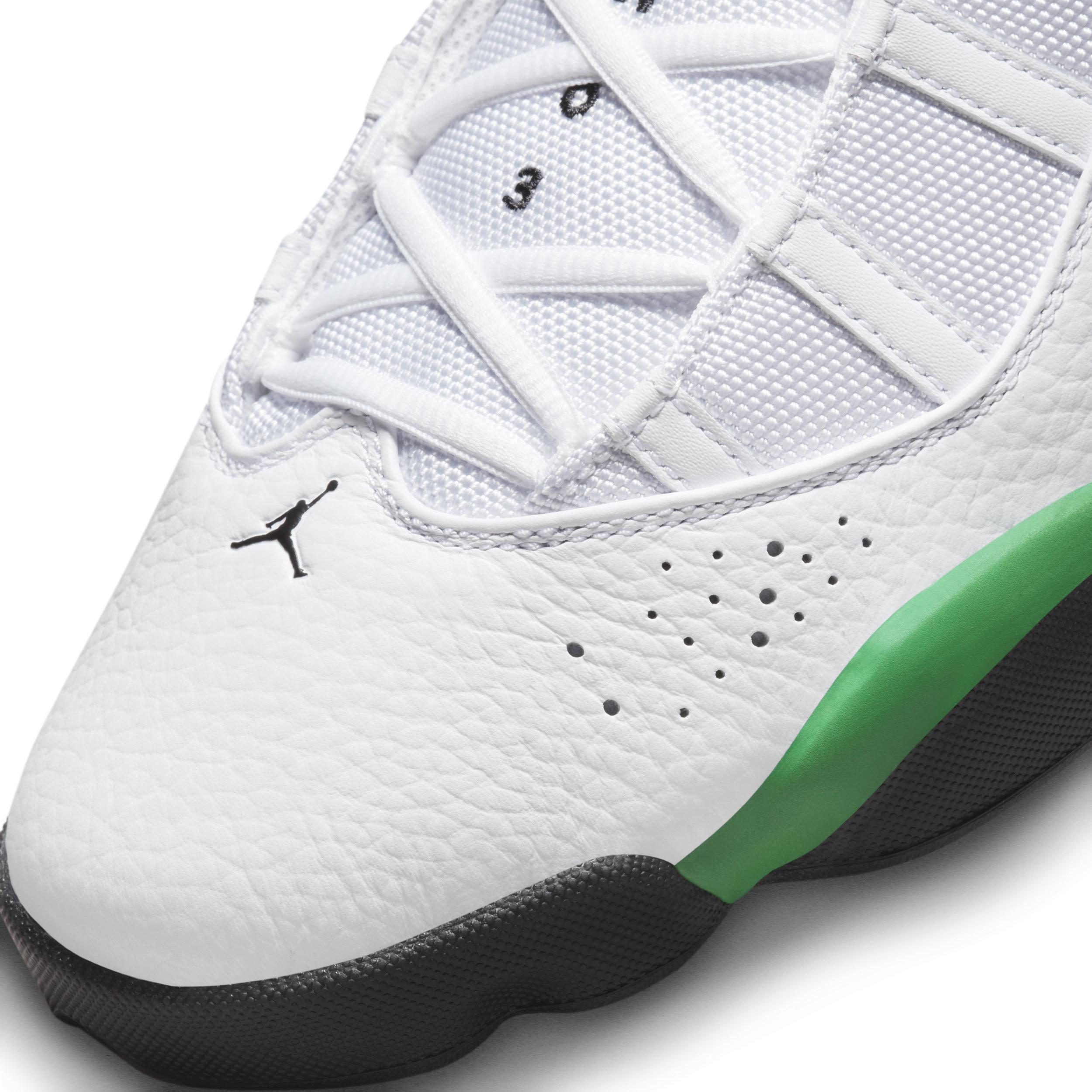 Jordan Mens Jordan 6 Rings - Mens Shoes White/Black/Lucky Green Product Image