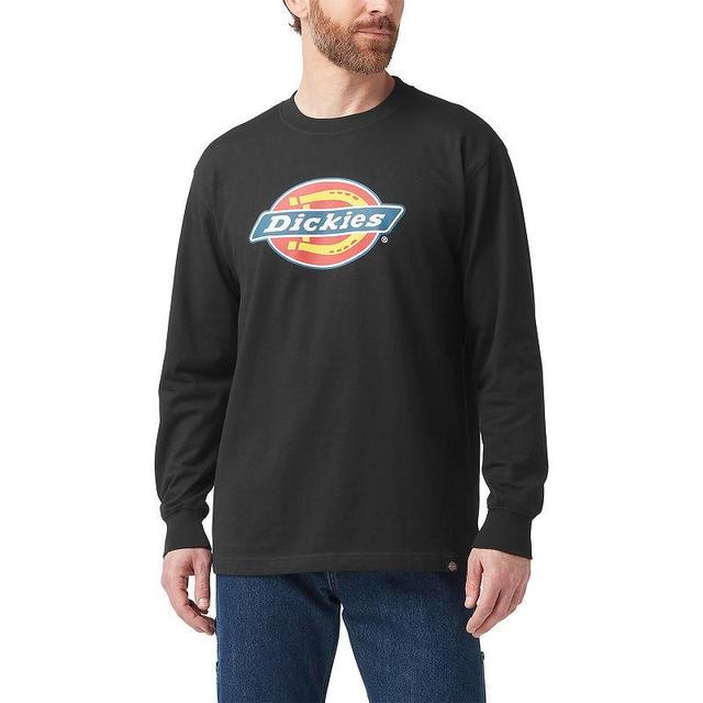 Mens Dickies Long Sleeve Tri-Color Logo Graphic Tee Dark Blue Product Image