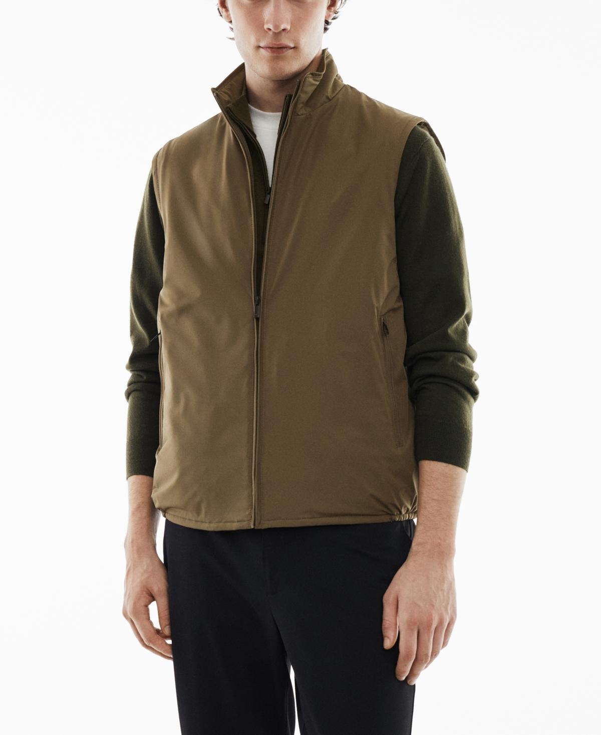 MANGO MAN - Lightweight quilted water-repellent quilted vest khakiMen Product Image