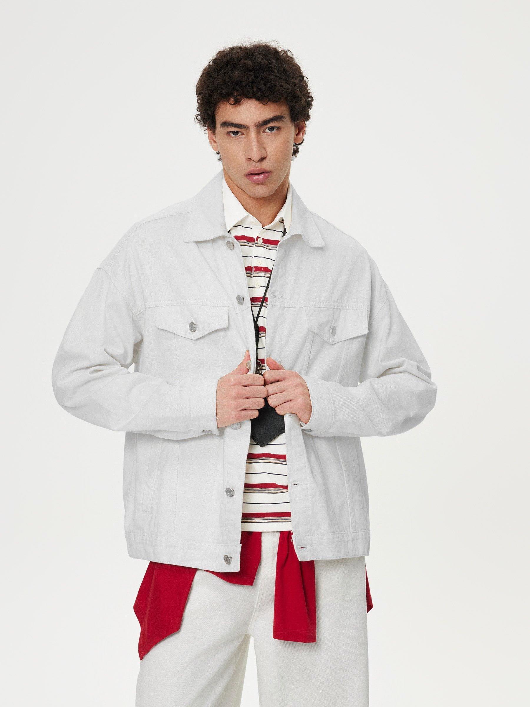 Aelfric Eden Vintage White Denim Jacket Product Image