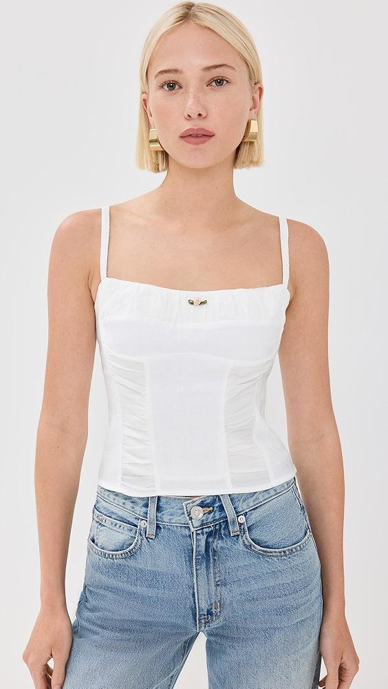 Reformation Emery Linen Top | Shopbop Product Image