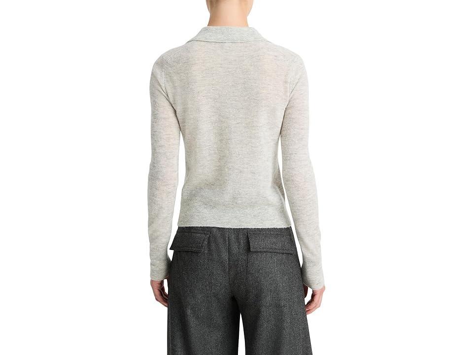 Vince Silk Blend Polo (Mist Grey) Women's Sweater Product Image