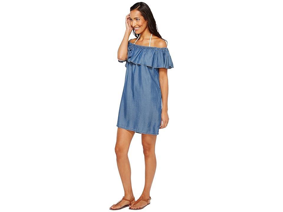 Tommy Bahama Chambray Off-the-Shoulder Swim Cover Up Dress Product Image