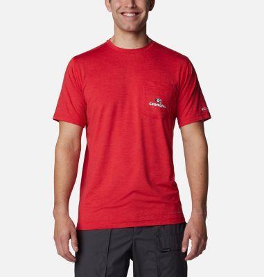 Columbia Men's Collegiate Tech Trail Short Sleeve Shirt - Georgia- Product Image