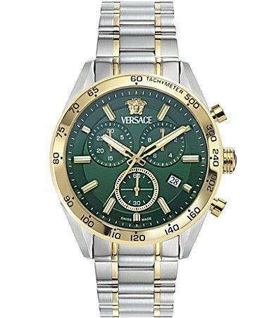 Mens V-Code 41mm Two-Tone Chronograph Watch Product Image