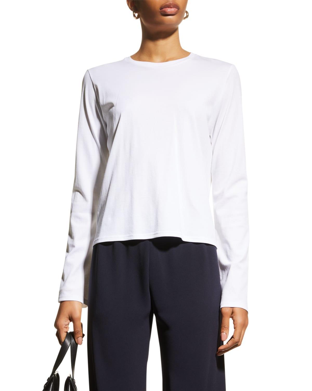 The Row Sherman Long Sleeve Cotton Jersey Top Product Image