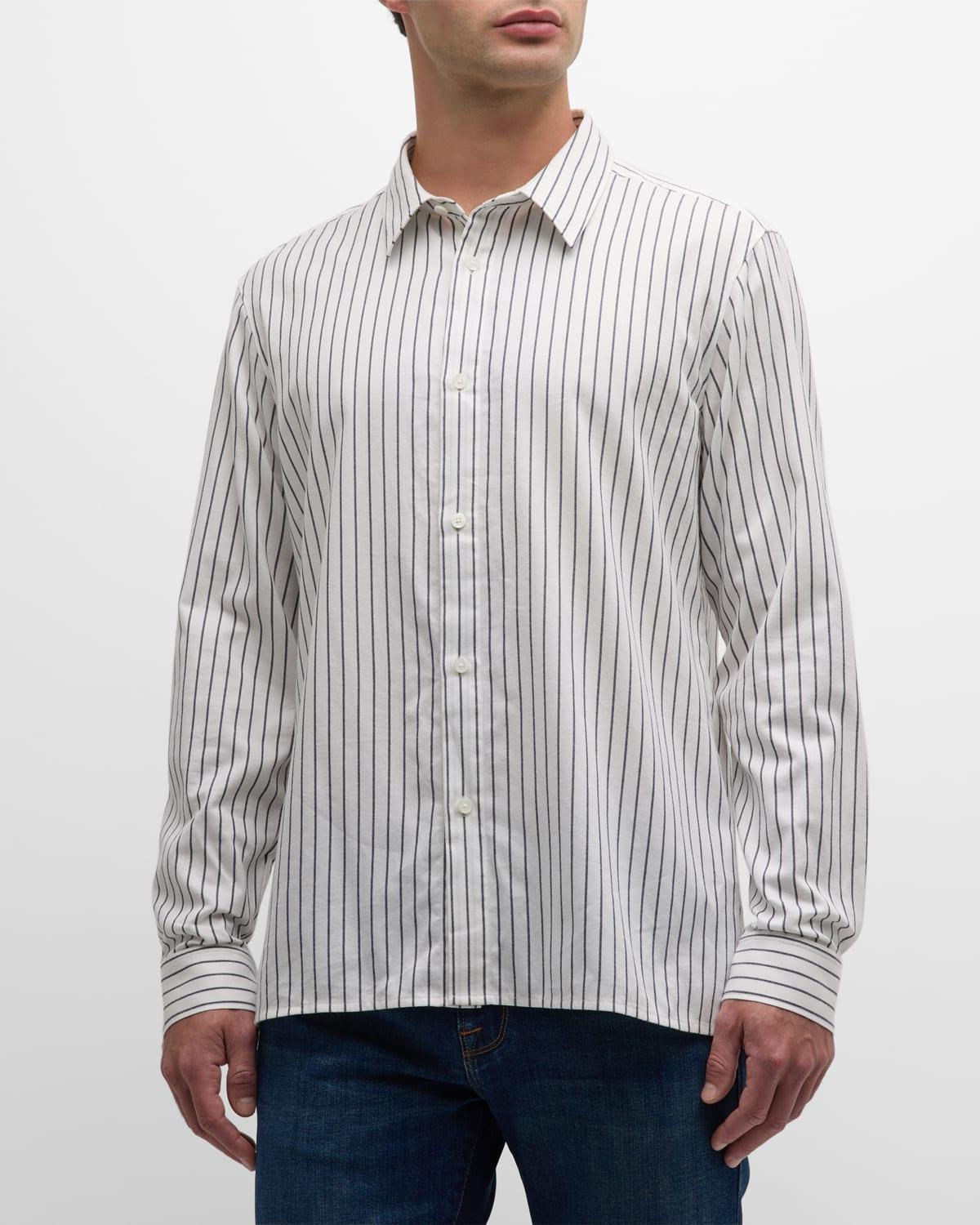 Mens Classic Striped Button-Down Shirt Product Image