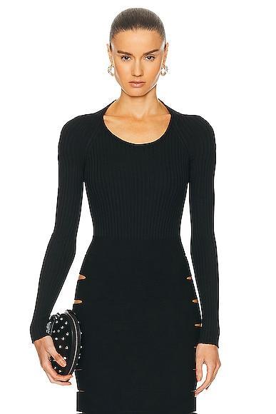 ALAÏA Rib Bodysuit Black. (also in ). Product Image