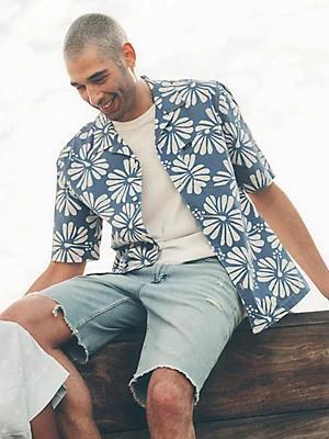 Men's Extreme Motion Floral Camp Shirt | Men's Tops | Lee® Product Image