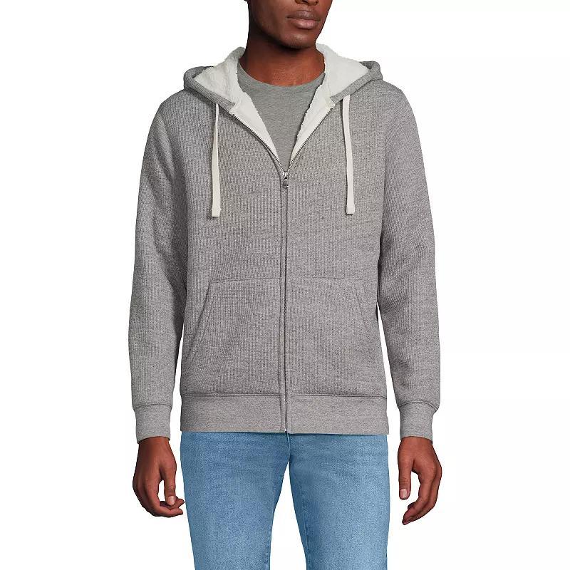 Mens Lands End Sherpa Lined Full Zip Hoodie product image