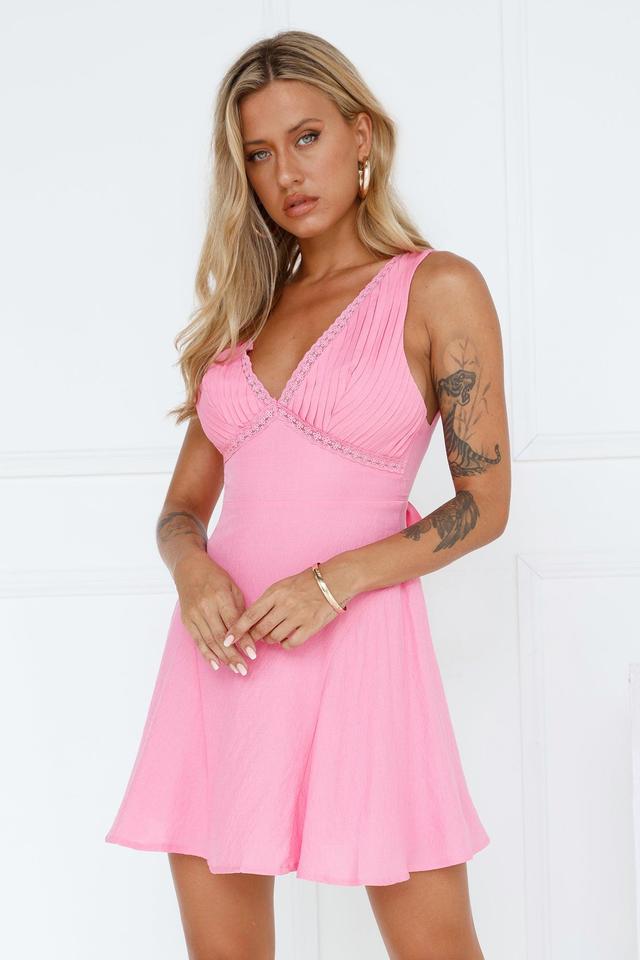 Dream Clouds Mini Dress Pink Product Image