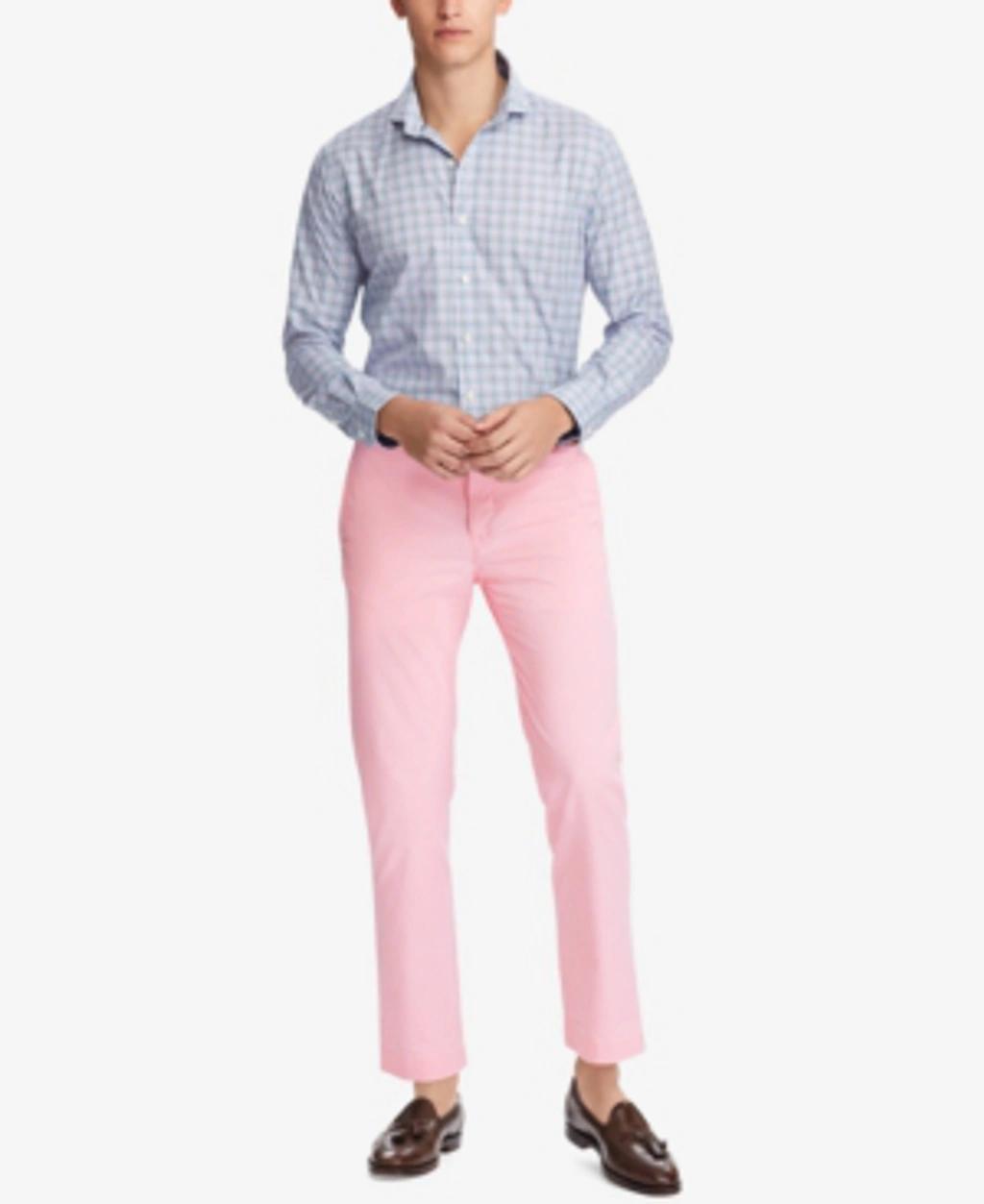 Men's Straight-fit Bedford Stretch Chino Pants In Carmel Pink Product Image