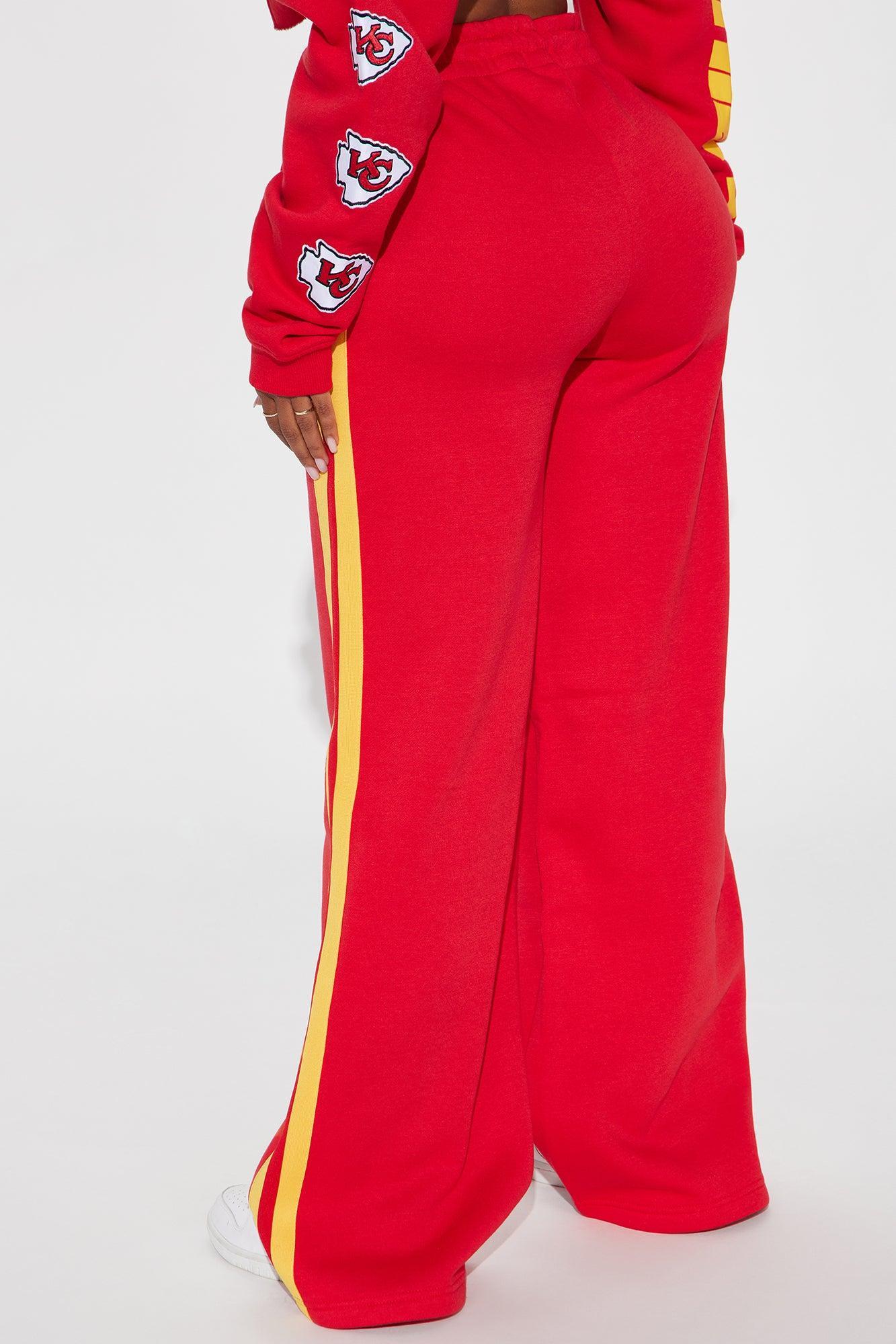 Chiefs Second Half Come-Back Wide Leg Pant - Red Product Image