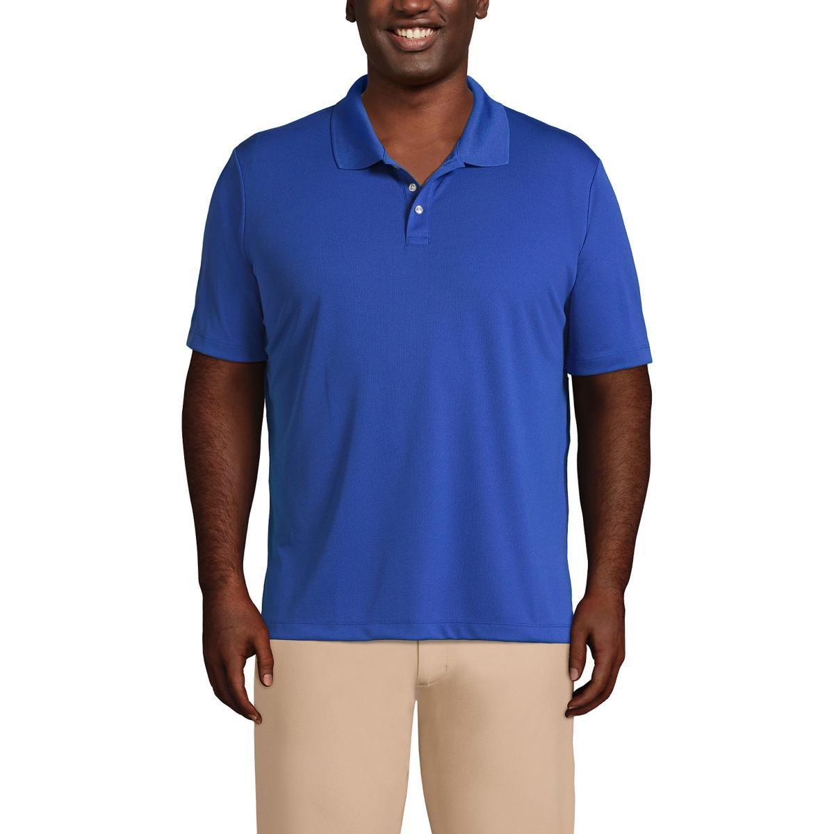 Lands End Mens Short Sleeve Solid Active Polo Shirt Product Image