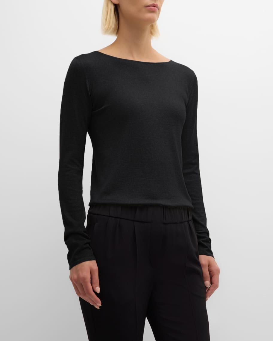 Lurex Cashmere and Silk Boatneck Sweater Product Image