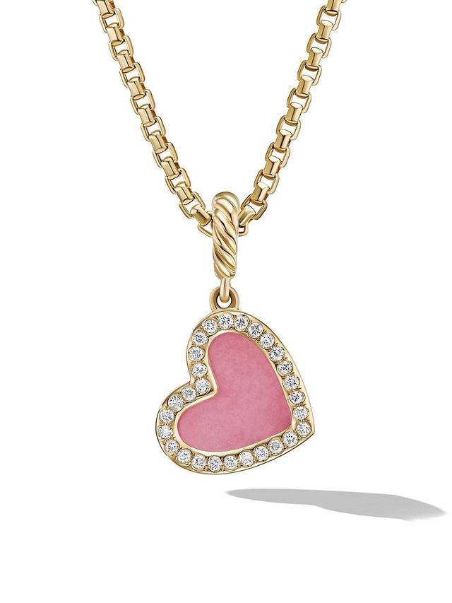 Womens DY Elements Heart Pendant In 18K Yellow Gold Product Image