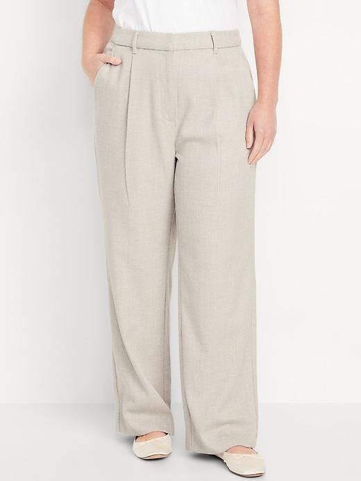 Extra High-Waisted Taylor Wide-Leg Trouser Pants Product Image