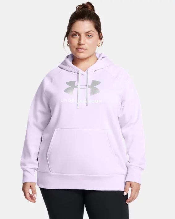 Womens UA Rival Fleece Glitter Big Logo Hoodie Product Image