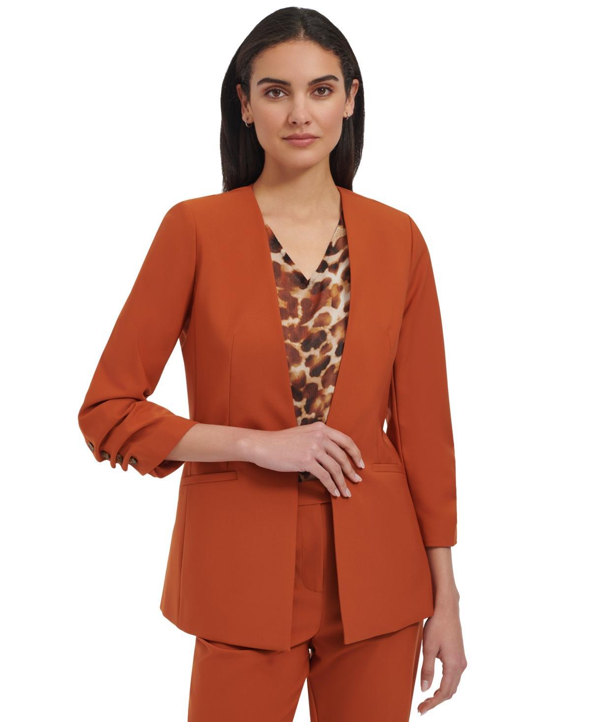 Calvin Klein Womens Open Front Blazer Product Image