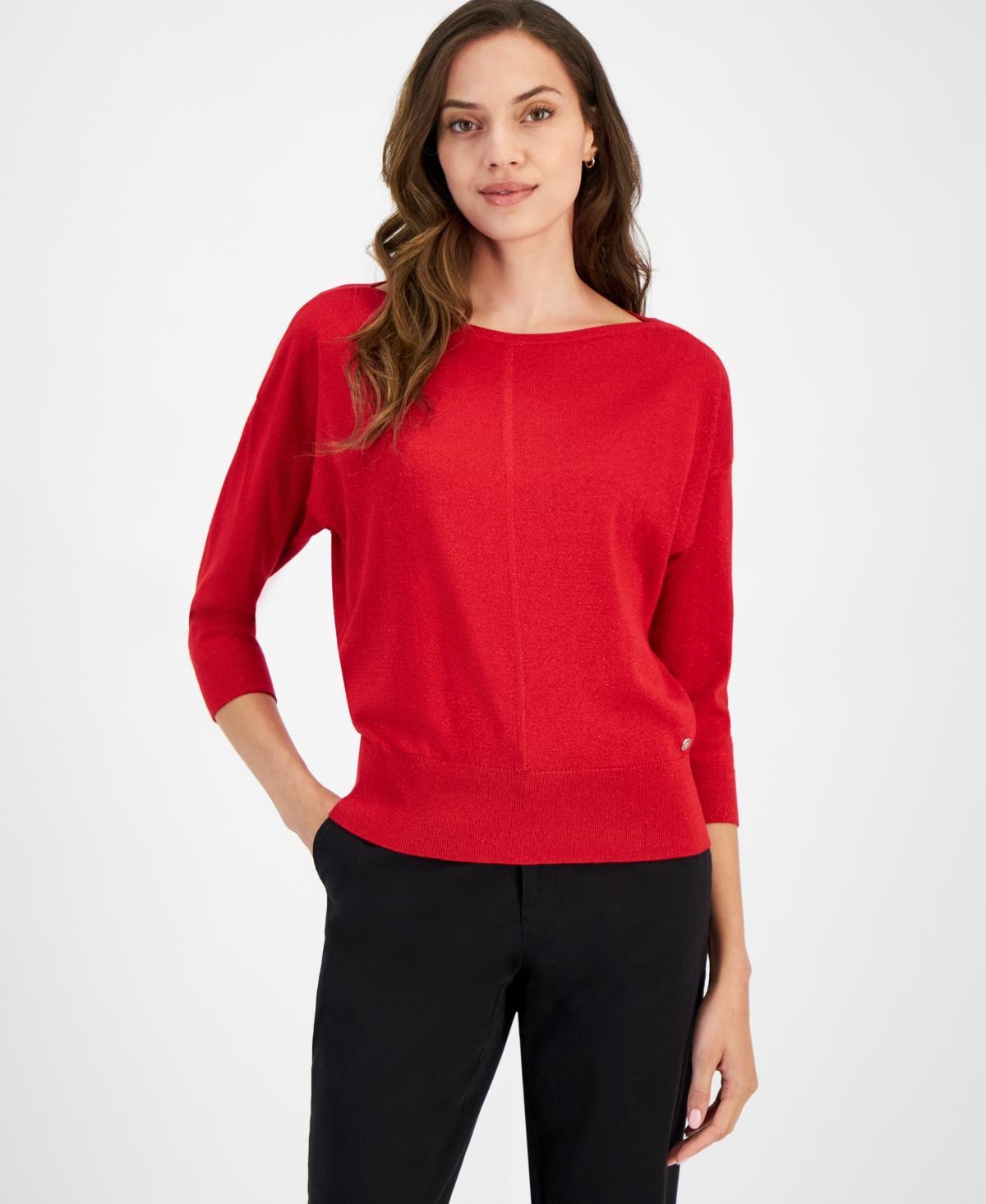 Tommy Hilfiger Womens Boat-Neck Dolman-Sleeve Sweater product image