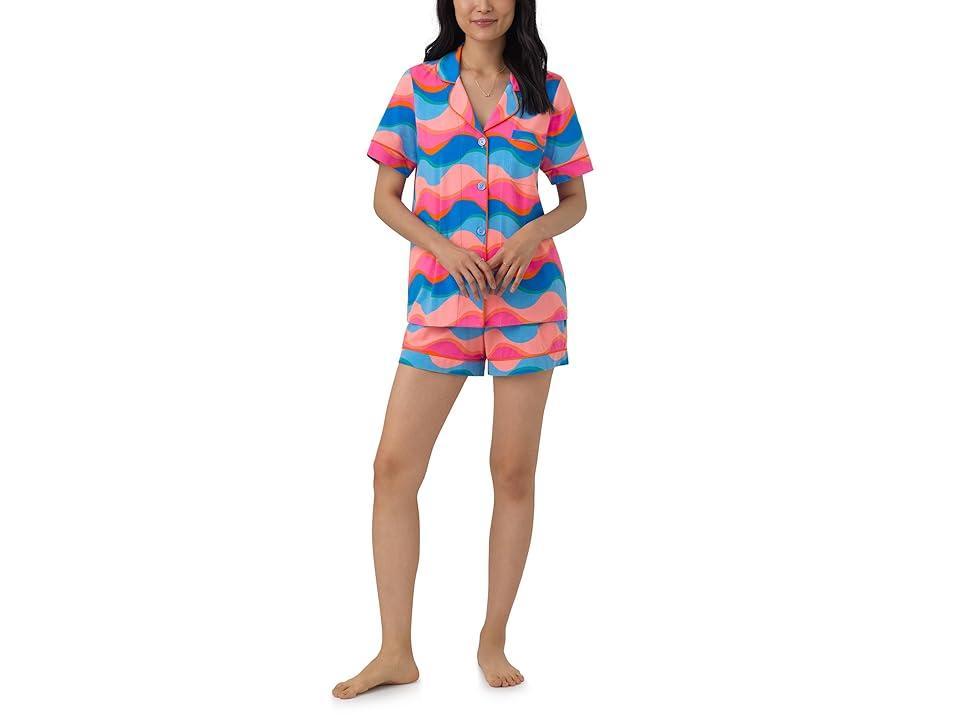 Bedhead PJs Trina Turk x Bedhead Boxer Short PJ Set (New Wave) Women's Pajama Sets Product Image