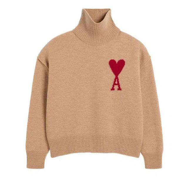 AMI ALEXANDRE MATTIUSSI Ami Paris Sweaters In Camel Product Image