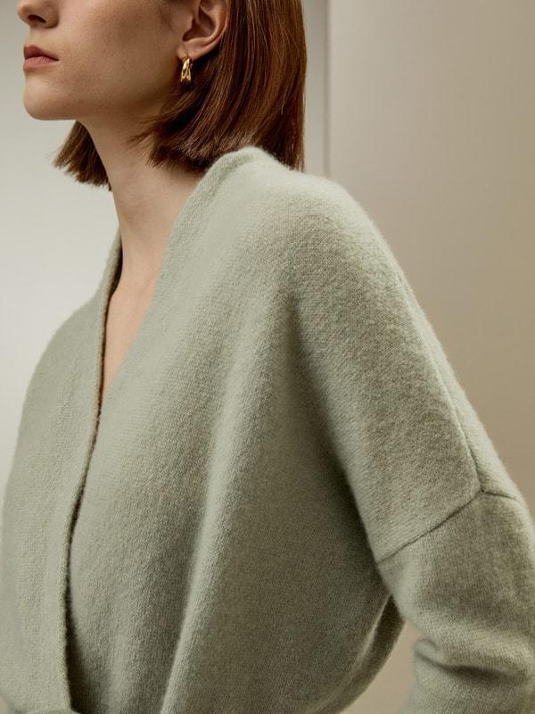 Lounge Wrap Knit Cardigan Product Image