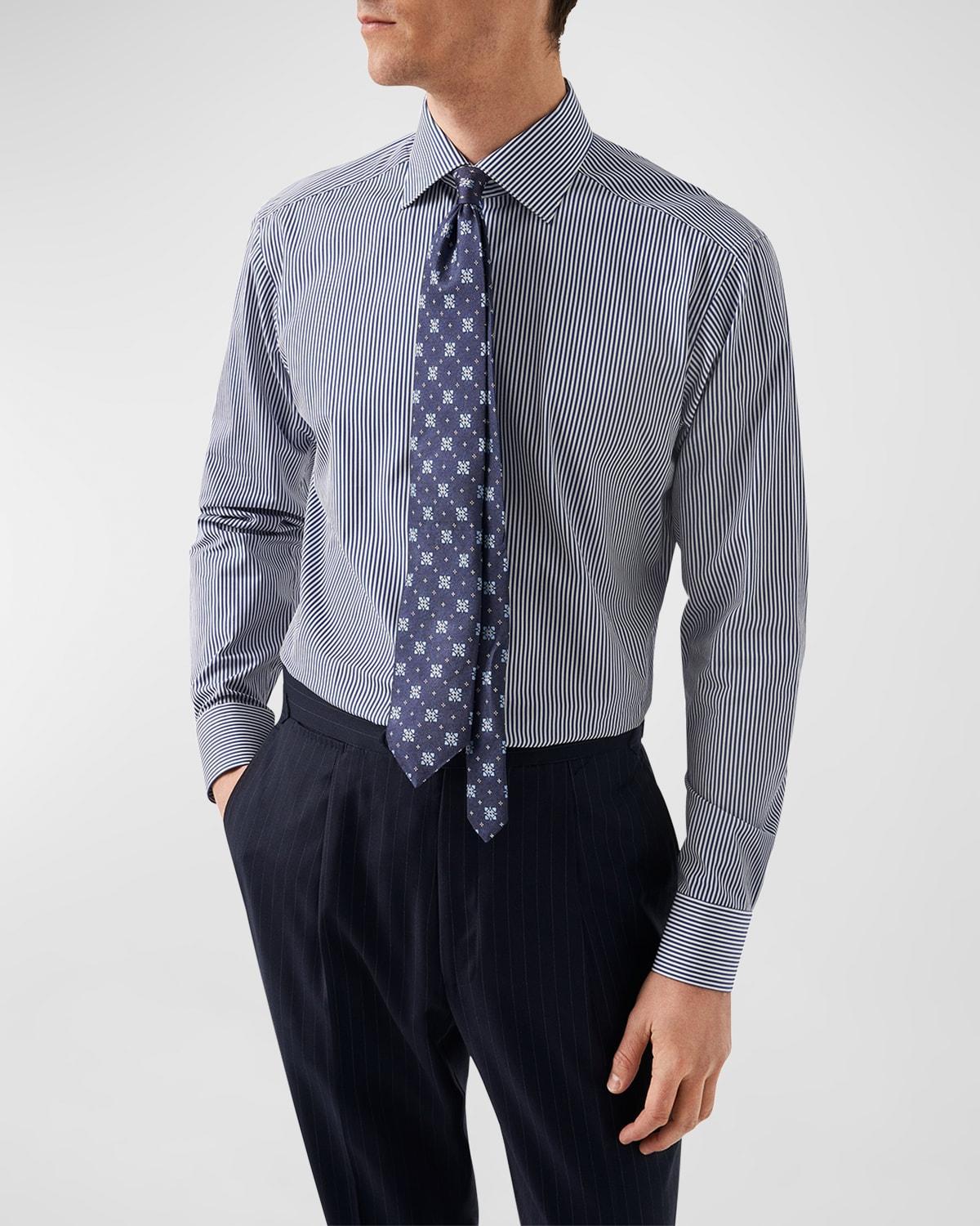 Mens Modern Fit Stripe Elevated Poplin Dress Shirt Product Image