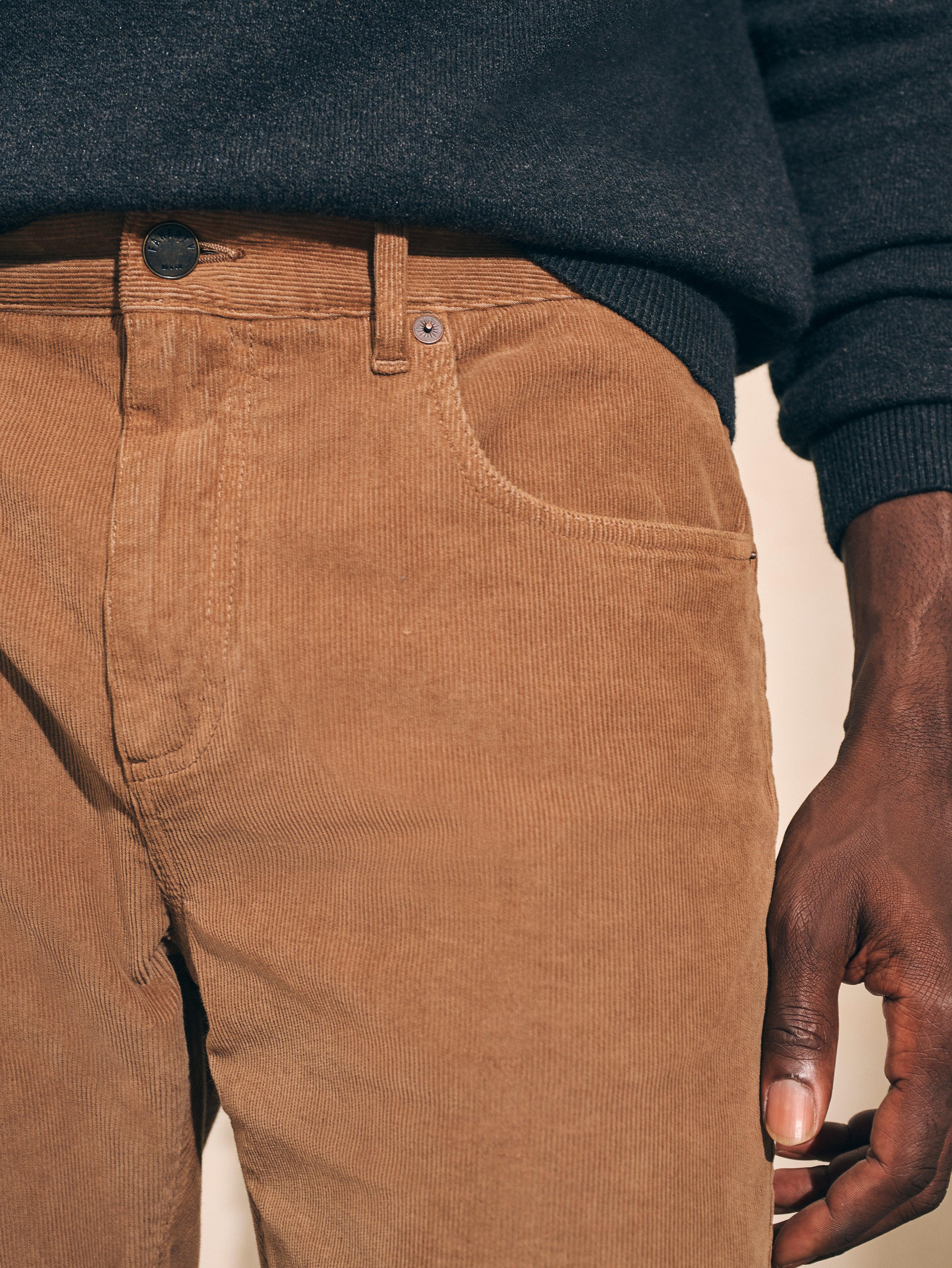 Stretch Corduroy 5-Pocket Pant (30" Inseam) - Raw Umber Male Product Image