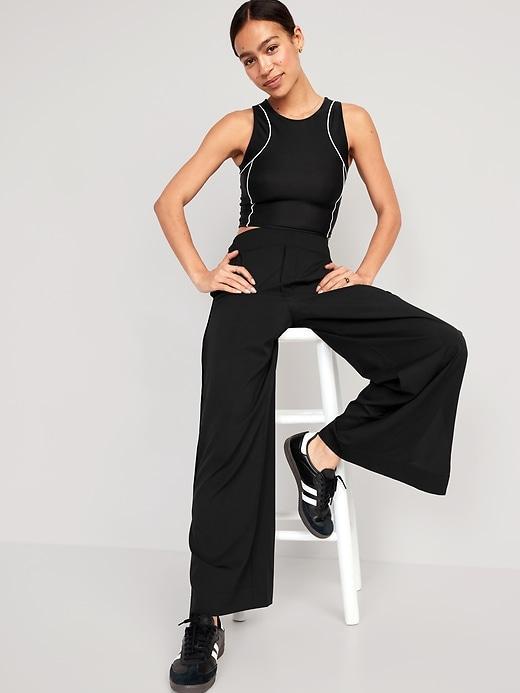 High-Waisted StretchTech Wide-Leg Pants Product Image